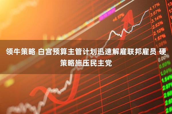 领牛策略 白宫预算主管计划迅速解雇联邦雇员 硬策略施压民主党