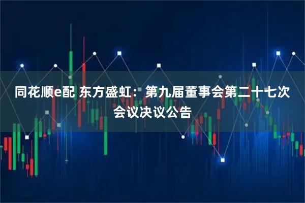 同花顺e配 东方盛虹：第九届董事会第二十七次会议决议公告